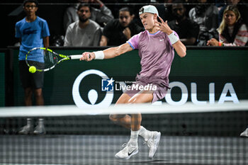 2024-10-29 - Holger RUNE of Denmark during the second day of the Rolex Paris Masters 2024, ATP Masters 1000 tennis tournament on October 29, 2024 at Accor Arena in Paris, France - TENNIS - ROLEX PARIS MASTERS 2024 - INTERNATIONALS - TENNIS