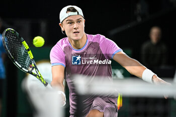 2024-10-29 - Holger RUNE of Denmark during the second day of the Rolex Paris Masters 2024, ATP Masters 1000 tennis tournament on October 29, 2024 at Accor Arena in Paris, France - TENNIS - ROLEX PARIS MASTERS 2024 - INTERNATIONALS - TENNIS