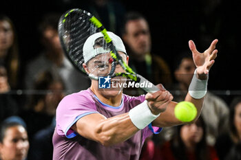 2024-10-29 - Holger RUNE of Denmark during the second day of the Rolex Paris Masters 2024, ATP Masters 1000 tennis tournament on October 29, 2024 at Accor Arena in Paris, France - TENNIS - ROLEX PARIS MASTERS 2024 - INTERNATIONALS - TENNIS