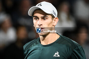 2024-10-29 - Matteo ARNALDI of Italy during the second day of the Rolex Paris Masters 2024, ATP Masters 1000 tennis tournament on October 29, 2024 at Accor Arena in Paris, France - TENNIS - ROLEX PARIS MASTERS 2024 - INTERNATIONALS - TENNIS