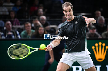 2024-10-29 - Richard GASQUET of France during the second day of the Rolex Paris Masters 2024, ATP Masters 1000 tennis tournament on October 29, 2024 at Accor Arena in Paris, France - TENNIS - ROLEX PARIS MASTERS 2024 - INTERNATIONALS - TENNIS