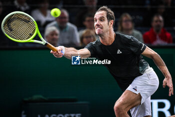 2024-10-29 - Richard GASQUET of France during the second day of the Rolex Paris Masters 2024, ATP Masters 1000 tennis tournament on October 29, 2024 at Accor Arena in Paris, France - TENNIS - ROLEX PARIS MASTERS 2024 - INTERNATIONALS - TENNIS