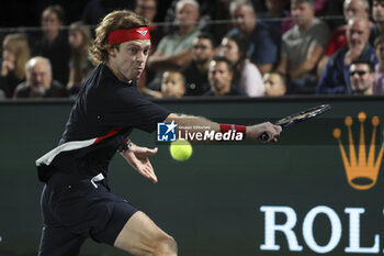 2024-10-29 - Andrey Rublev of Russia during day 2 of the Rolex Paris Masters 2024, an ATP Masters 1000 tennis tournament on 29 October 2024 at Accor Arena in Paris, France - TENNIS - ROLEX PARIS MASTERS 2024 - INTERNATIONALS - TENNIS