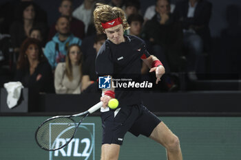 2024-10-29 - Andrey Rublev of Russia during day 2 of the Rolex Paris Masters 2024, an ATP Masters 1000 tennis tournament on 29 October 2024 at Accor Arena in Paris, France - TENNIS - ROLEX PARIS MASTERS 2024 - INTERNATIONALS - TENNIS