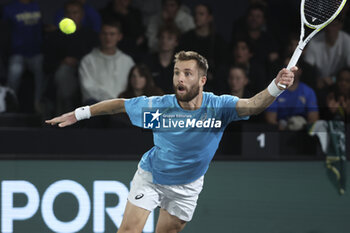 2024-10-29 - Corentin Moutet of France during day 2 of the Rolex Paris Masters 2024, an ATP Masters 1000 tennis tournament on 29 October 2024 at Accor Arena in Paris, France - TENNIS - ROLEX PARIS MASTERS 2024 - INTERNATIONALS - TENNIS