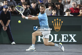 2024-10-29 - Corentin Moutet of France during day 2 of the Rolex Paris Masters 2024, an ATP Masters 1000 tennis tournament on 29 October 2024 at Accor Arena in Paris, France - TENNIS - ROLEX PARIS MASTERS 2024 - INTERNATIONALS - TENNIS