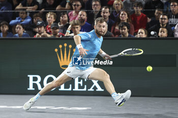 2024-10-29 - Corentin Moutet of France during day 2 of the Rolex Paris Masters 2024, an ATP Masters 1000 tennis tournament on 29 October 2024 at Accor Arena in Paris, France - TENNIS - ROLEX PARIS MASTERS 2024 - INTERNATIONALS - TENNIS