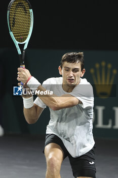 2024-10-29 - Mariano Navone of Argentina during day 2 of the Rolex Paris Masters 2024, an ATP Masters 1000 tennis tournament on 29 October 2024 at Accor Arena in Paris, France - TENNIS - ROLEX PARIS MASTERS 2024 - INTERNATIONALS - TENNIS