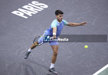 2024-10-29 - Carlos Alcaraz of Spain during day 2 of the Rolex Paris Masters 2024, an ATP Masters 1000 tennis tournament on 29 October 2024 at Accor Arena in Paris, France - TENNIS - ROLEX PARIS MASTERS 2024 - INTERNATIONALS - TENNIS