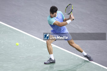 2024-10-29 - Carlos Alcaraz of Spain during day 2 of the Rolex Paris Masters 2024, an ATP Masters 1000 tennis tournament on 29 October 2024 at Accor Arena in Paris, France - TENNIS - ROLEX PARIS MASTERS 2024 - INTERNATIONALS - TENNIS