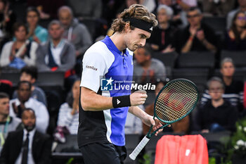 31/10/2024 - Stefanos TSITSIPAS of Greece celebrates his point during the fourth day of the Rolex Paris Masters 2024, ATP Masters 1000 tennis tournament on October 31, 2024 at Accor Arena in Paris, France - TENNIS - ROLEX PARIS MASTERS 2024 - INTERNAZIONALI - TENNIS