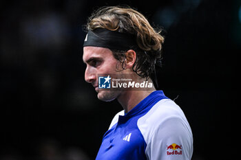 31/10/2024 - Stefanos TSITSIPAS of Greece during the fourth day of the Rolex Paris Masters 2024, ATP Masters 1000 tennis tournament on October 31, 2024 at Accor Arena in Paris, France - TENNIS - ROLEX PARIS MASTERS 2024 - INTERNAZIONALI - TENNIS