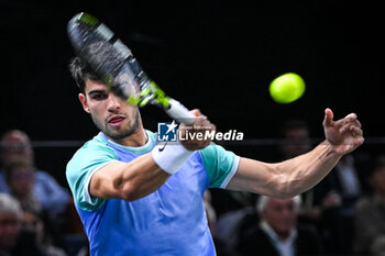 31/10/2024 - Carlos ALCARAZ of Spain during the fourth day of the Rolex Paris Masters 2024, ATP Masters 1000 tennis tournament on October 31, 2024 at Accor Arena in Paris, France - TENNIS - ROLEX PARIS MASTERS 2024 - INTERNAZIONALI - TENNIS