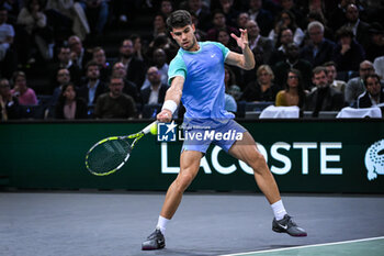 31/10/2024 - Carlos ALCARAZ of Spain during the fourth day of the Rolex Paris Masters 2024, ATP Masters 1000 tennis tournament on October 31, 2024 at Accor Arena in Paris, France - TENNIS - ROLEX PARIS MASTERS 2024 - INTERNAZIONALI - TENNIS