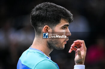 31/10/2024 - Carlos ALCARAZ of Spain during the fourth day of the Rolex Paris Masters 2024, ATP Masters 1000 tennis tournament on October 31, 2024 at Accor Arena in Paris, France - TENNIS - ROLEX PARIS MASTERS 2024 - INTERNAZIONALI - TENNIS