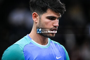 31/10/2024 - Carlos ALCARAZ of Spain during the fourth day of the Rolex Paris Masters 2024, ATP Masters 1000 tennis tournament on October 31, 2024 at Accor Arena in Paris, France - TENNIS - ROLEX PARIS MASTERS 2024 - INTERNAZIONALI - TENNIS