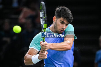 31/10/2024 - Carlos ALCARAZ of Spain during the fourth day of the Rolex Paris Masters 2024, ATP Masters 1000 tennis tournament on October 31, 2024 at Accor Arena in Paris, France - TENNIS - ROLEX PARIS MASTERS 2024 - INTERNAZIONALI - TENNIS