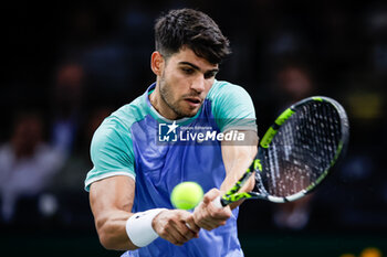 31/10/2024 - Carlos ALCARAZ of Spain during the fourth day of the Rolex Paris Masters 2024, ATP Masters 1000 tennis tournament on October 31, 2024 at Accor Arena in Paris, France - TENNIS - ROLEX PARIS MASTERS 2024 - INTERNAZIONALI - TENNIS