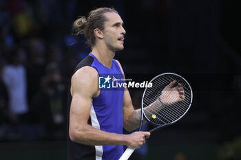 31/10/2024 - Alexander Zverev of Germany celebrates his third round victory during day 4 of the Rolex Paris Masters 2024, an ATP Masters 1000 tennis tournament on October 31, 2024 at Accor Arena in Paris, France - TENNIS - ROLEX PARIS MASTERS 2024 - INTERNAZIONALI - TENNIS