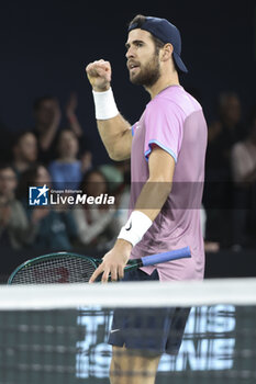 31/10/2024 - Karen Khachanov of Russia during day 4 of the Rolex Paris Masters 2024, an ATP Masters 1000 tennis tournament on October 31, 2024 at Accor Arena in Paris, France - TENNIS - ROLEX PARIS MASTERS 2024 - INTERNAZIONALI - TENNIS