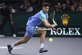 31/10/2024 - Carlos Alcaraz of Spain during day 4 of the Rolex Paris Masters 2024, an ATP Masters 1000 tennis tournament on October 31, 2024 at Accor Arena in Paris, France - TENNIS - ROLEX PARIS MASTERS 2024 - INTERNAZIONALI - TENNIS