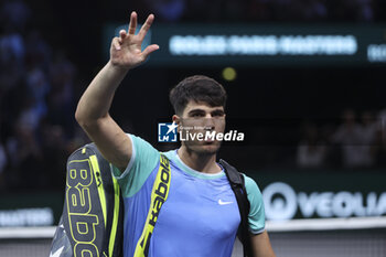 31/10/2024 - Carlos Alcaraz of Spain during day 4 of the Rolex Paris Masters 2024, an ATP Masters 1000 tennis tournament on October 31, 2024 at Accor Arena in Paris, France - TENNIS - ROLEX PARIS MASTERS 2024 - INTERNAZIONALI - TENNIS