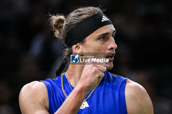 02/11/2024 - Alexander ZVEREV of Germany celebrates his point during the sixth day of the Rolex Paris Masters 2024, ATP Masters 1000 tennis tournament on November 02, 2024 at Accor Arena in Paris, France - TENNIS - ROLEX PARIS MASTERS 2024 - INTERNAZIONALI - TENNIS