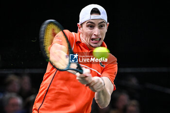 02/11/2024 - Ugo HUMBERT of France during the sixth day of the Rolex Paris Masters 2024, ATP Masters 1000 tennis tournament on November 02, 2024 at Accor Arena in Paris, France - TENNIS - ROLEX PARIS MASTERS 2024 - INTERNAZIONALI - TENNIS