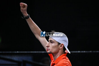 02/11/2024 - Ugo HUMBERT of France celebrates his point during the sixth day of the Rolex Paris Masters 2024, ATP Masters 1000 tennis tournament on November 02, 2024 at Accor Arena in Paris, France - TENNIS - ROLEX PARIS MASTERS 2024 - INTERNAZIONALI - TENNIS