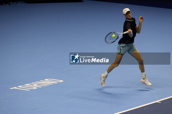 2024-11-10 - Jannik Sinner (Italy) during the match againts Alexander De Minaur - 2024 ATP NITTO FINALS - SINNER VS DE MINAUR - INTERNATIONALS - TENNIS