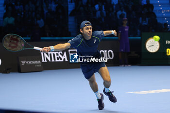 2024-11-10 - Alexander De Minaur (Australia) during the match agaits Yannik Sinner (Italy) - 2024 ATP NITTO FINALS - SINNER VS DE MINAUR - INTERNATIONALS - TENNIS