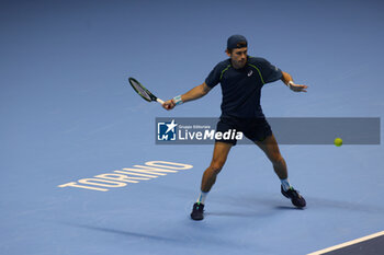 2024-11-10 - Alexander De Minaur (Australia) during the match agaits Yannik Sinner (Italy) - 2024 ATP NITTO FINALS - SINNER VS DE MINAUR - INTERNATIONALS - TENNIS