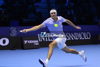 11/11/2024 - Alexander Zverev (Germany) during the match againts Andrej Rublev (Russia) - 2024 ATP NITTO FINALS - ZVEREV VS RUBLEV - INTERNAZIONALI - TENNIS