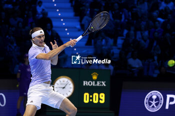 11/11/2024 - Alexander Zverev (Germany) during the match againts Andrej Rublev (Russia) - 2024 ATP NITTO FINALS - ZVEREV VS RUBLEV - INTERNAZIONALI - TENNIS