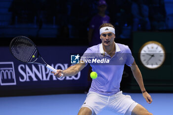 11/11/2024 - Alexander Zverev (Germany) during the match againts Andrej Rublev (Russia) - 2024 ATP NITTO FINALS - ZVEREV VS RUBLEV - INTERNAZIONALI - TENNIS