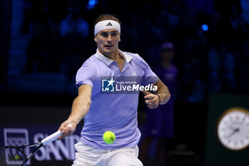 11/11/2024 - Alexander Zverev (Germany) during the match againts Andrej Rublev (Russia) - 2024 ATP NITTO FINALS - ZVEREV VS RUBLEV - INTERNAZIONALI - TENNIS