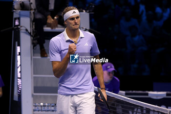 11/11/2024 - Alexander Zverev (Germany) during the match againts Andrej Rublev (Russia) - 2024 ATP NITTO FINALS - ZVEREV VS RUBLEV - INTERNAZIONALI - TENNIS