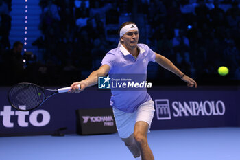 11/11/2024 - Alexander Zverev (Germany) during the match againts Andrej Rublev (Russia) - 2024 ATP NITTO FINALS - ZVEREV VS RUBLEV - INTERNAZIONALI - TENNIS