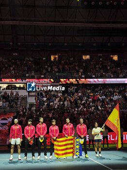 2024-11-19 - Rafa Nadal,Carlos Alcaraz David Ferrer during Copa Davis 2024 in Malaga on Tuesday, 19 November 2024. Cordon Press - TEAM SPAIN DAVIS CUP MALAGA - INTERNATIONALS - TENNIS