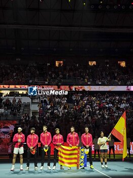 2024-11-19 - Rafa Nadal,Carlos Alcaraz David Ferrer during Copa Davis 2024 in Malaga on Tuesday, 19 November 2024. Cordon Press - TEAM SPAIN DAVIS CUP MALAGA - INTERNATIONALS - TENNIS