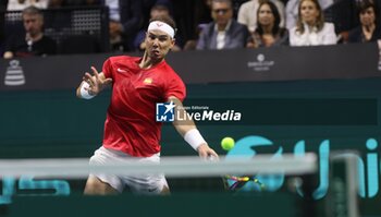 2024-11-19 - Rafa Nadal during Copa Davis 2024 in Malaga on Tuesday, 19 November 2024. Cordon Press - TEAM SPAIN VS TEAM NETHERLAND - INTERNATIONALS - TENNIS