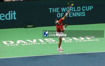 2024-11-19 - Rafa Nadal during Copa Davis 2024 in Malaga on Tuesday, 19 November 2024. Cordon Press - TEAM SPAIN VS TEAM NETHERLAND - INTERNATIONALS - TENNIS