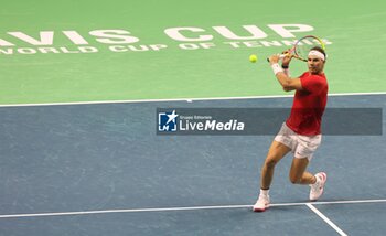 2024-11-19 - Rafa Nadal during Copa Davis 2024 in Malaga on Tuesday, 19 November 2024. Cordon Press - TEAM SPAIN VS TEAM NETHERLAND - INTERNATIONALS - TENNIS