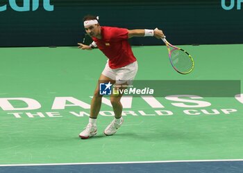 2024-11-19 - Rafa Nadal during Copa Davis 2024 in Malaga on Tuesday, 19 November 2024. Cordon Press - TEAM SPAIN VS TEAM NETHERLAND - INTERNATIONALS - TENNIS