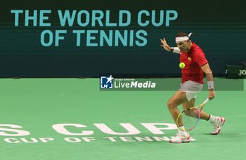 2024-11-19 - Rafa Nadal during Copa Davis 2024 in Malaga on Tuesday, 19 November 2024. Cordon Press - TEAM SPAIN VS TEAM NETHERLAND - INTERNATIONALS - TENNIS