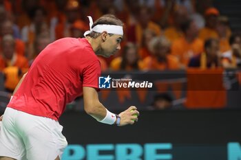 2024-11-19 - Rafa Nadal during Copa Davis 2024 in Malaga on Tuesday, 19 November 2024. Cordon Press - TEAM SPAIN VS TEAM NETHERLAND - INTERNATIONALS - TENNIS