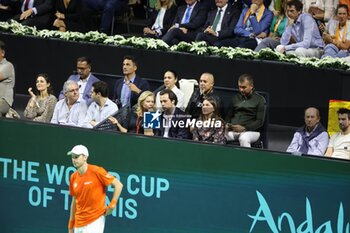 2024-11-19 - November 19, 2024, Malaga, Malaga, Spain: Rafael Nadal of Spain, returns with backhand in his match against Botic Van De Zandschulp of Netherlands during the 2024 DAVIS CUP FINALS Cordon Press Cordon Press - TEAM SPAIN VS TEAM NETHERLAND - INTERNATIONALS - TENNIS