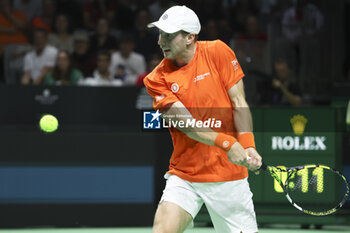 2024-11-19 - Botic Van De Zandschulp of Netherlands during the 2024 Davis Cup Finals quarter-final tennis tie between Netherlands and Spain at Palacio de Deportes Jose Maria Martin Carpena on 19 November 2024 in Malaga, Spain - TENNIS - DAVIS CUP 2024 - 1/4 - NETHERLANDS V SPAIN - INTERNATIONALS - TENNIS