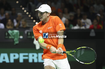 2024-11-19 - Botic Van De Zandschulp of Netherlands during the 2024 Davis Cup Finals quarter-final tennis tie between Netherlands and Spain at Palacio de Deportes Jose Maria Martin Carpena on 19 November 2024 in Malaga, Spain - TENNIS - DAVIS CUP 2024 - 1/4 - NETHERLANDS V SPAIN - INTERNATIONALS - TENNIS