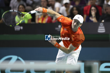 2024-11-19 - Botic Van De Zandschulp of Netherlands during the 2024 Davis Cup Finals quarter-final tennis tie between Netherlands and Spain at Palacio de Deportes Jose Maria Martin Carpena on 19 November 2024 in Malaga, Spain - TENNIS - DAVIS CUP 2024 - 1/4 - NETHERLANDS V SPAIN - INTERNATIONALS - TENNIS